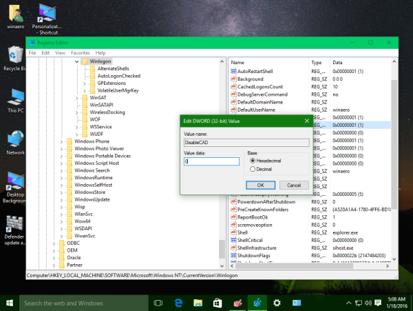 Mot de passe utilisateur de contrôle Windows 102