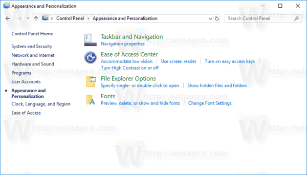Apparence et personnalisation Windows 10