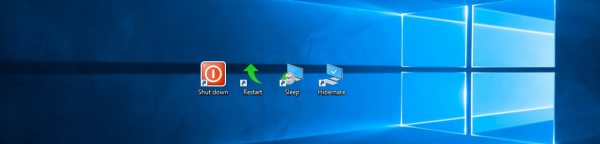 Banner de acceso directo de energía de Windows 10