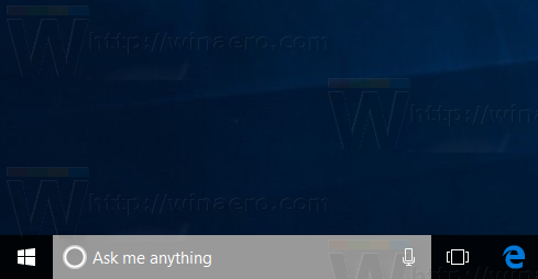 Texte blanc Cortana en 15014