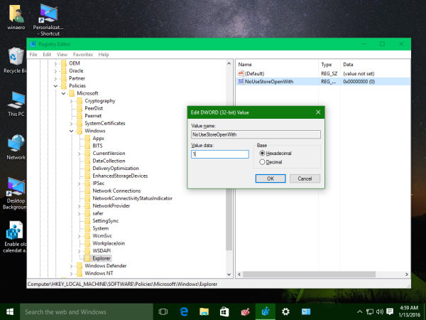 Windows 10 -kauppasovellusten haku on poistettu käytöstä