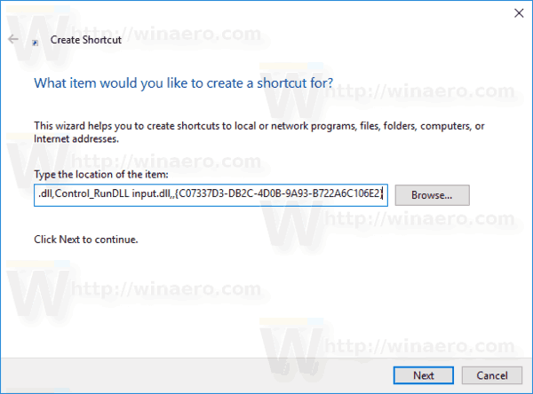 Prečac za Windows 10 Tekstualne usluge Img1