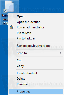 Acceso directo a servicios de texto de Windows 10 Img4