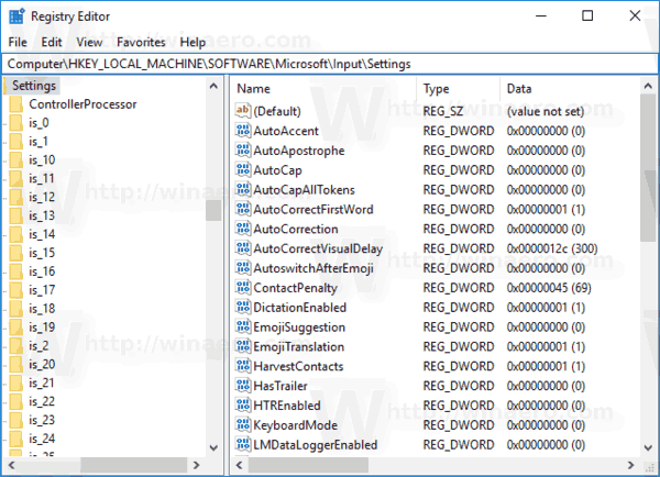 Средство выбора эмодзи в Windows 10 включено