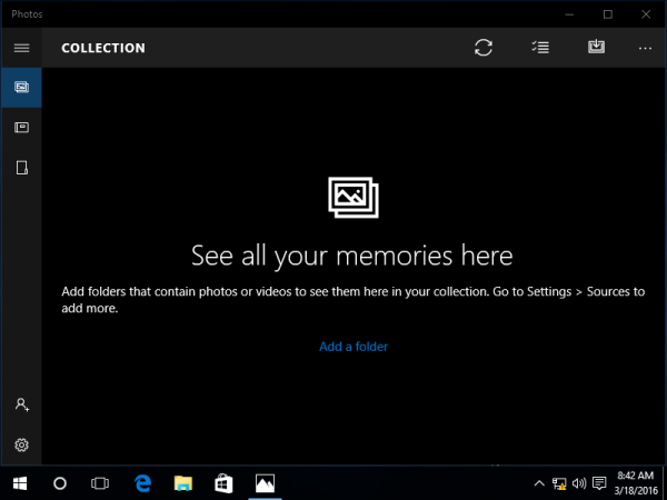 Aplikacija za fotografije za Windows 10