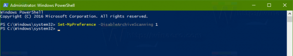 Windows Defender деактивира сканирането на архиви