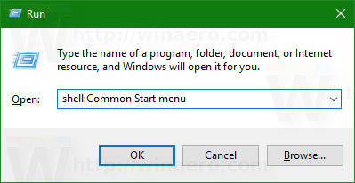 Windows 10 kabuk Ortak Başlat menüsü