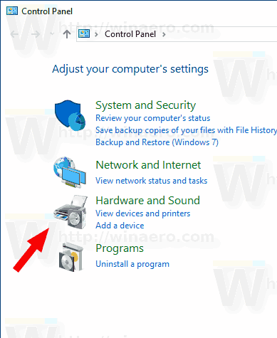Windows 10 PrintUI Avage spikker