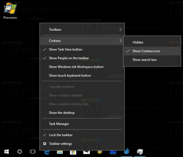Плавающий поиск в Windows 10
