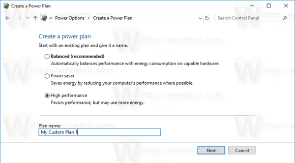 Windows 10 Opret strømplan 4