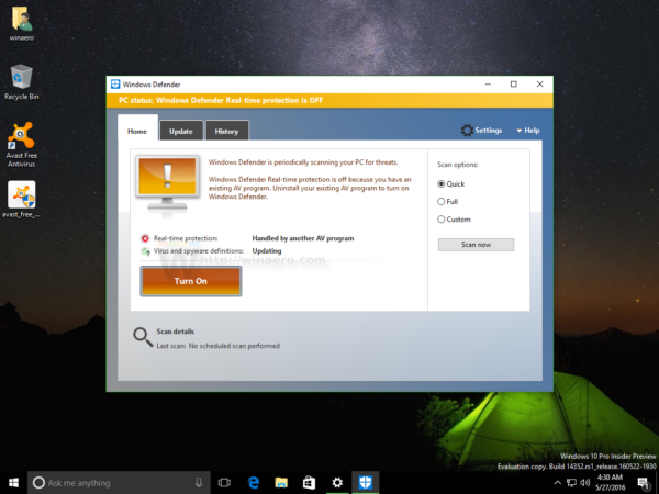 Windows10の更新とセキュリティ