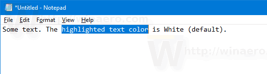 Windows 10 เปลี่ยนสีข้อความที่ไฮไลต์ 4