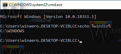 Spremenljivka sistemskega okolja Windows 10