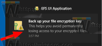 Crypter la clé de sauvegarde du cache des fichiers hors ligne
