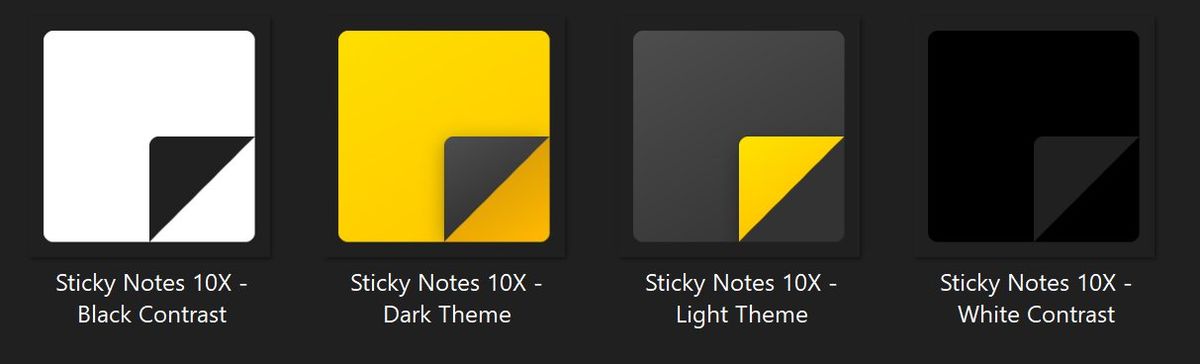 Icones de colors de notes adhesives