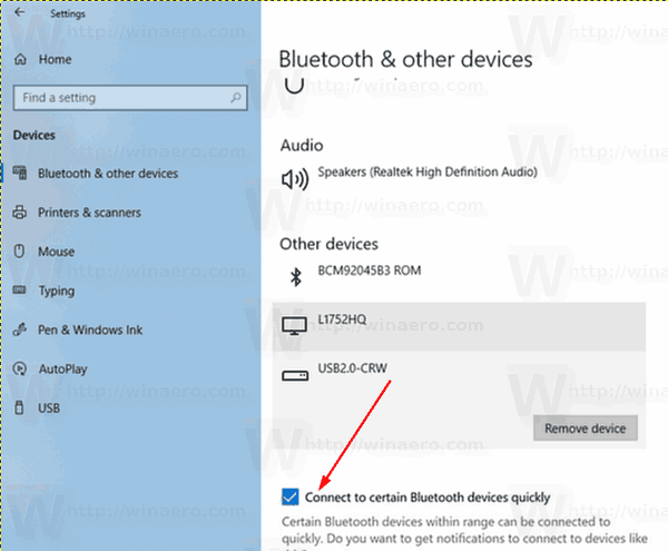 Отключить оптимизированное сопряжение с Bluetooth в Windows 10