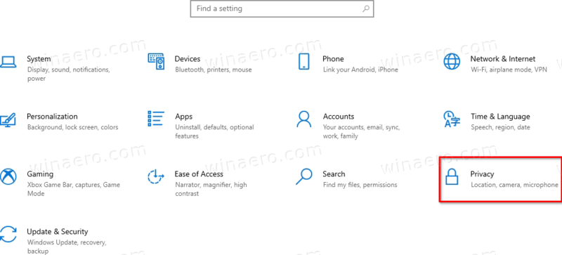Windows 10 Keela taustarakendused