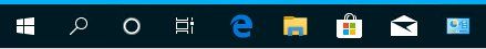 Icones de la barra de tasques Cerca Cortana Split