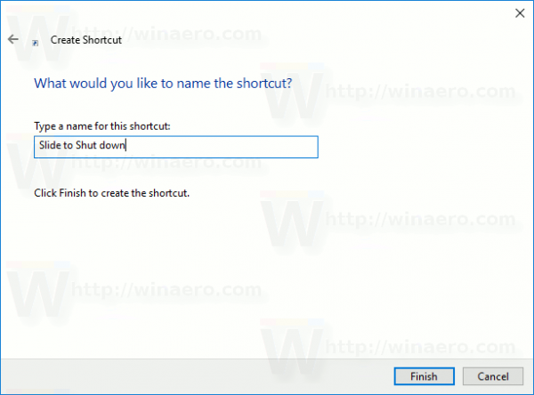 Scorciatoia nome Slide To Shutdown Shortcut