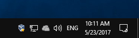 يعرض Windows 10 دائمًا جميع أيقونات الدرج