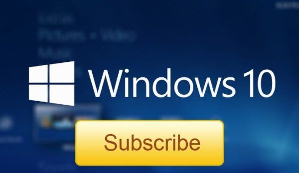 subscripció a Windows 10 subscripció bàner del logotip