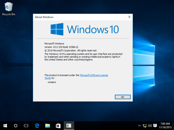 Windows 10 bygger 10586