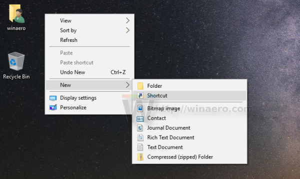 Windows 10 tworzy skrót do folderu Gry