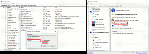 Állítsa be az osztott küszöbértéket az Svhost számára a Windows 10 rendszerben