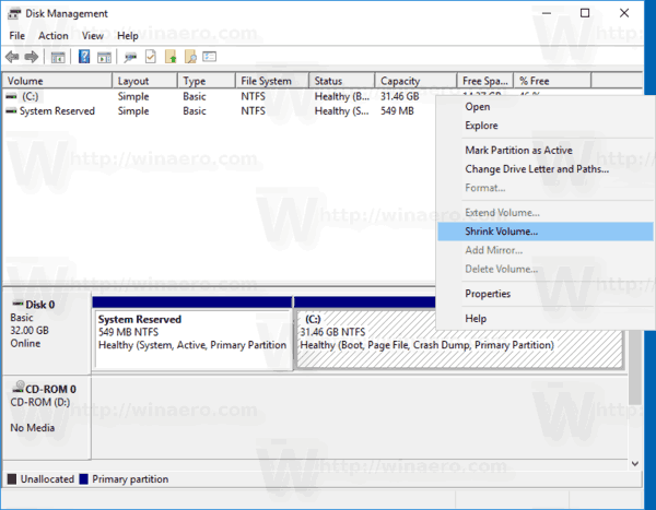 Saiz Partition Windows 10 PowerShell Baru