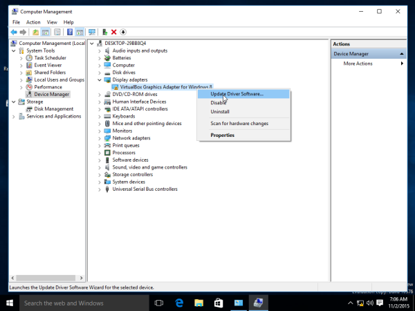 Windows 10 päivittää näytönohjaimen ohjaimet