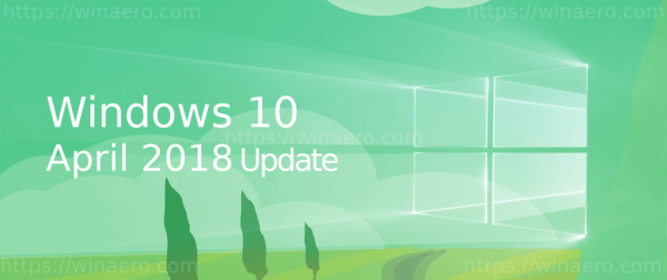 Windows 10 april 2018 Update Banner