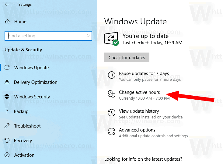 Windows 10 Intelligent Active Hours Tweak