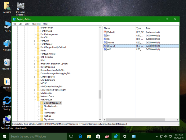 Windows 10 altera permissões de registro