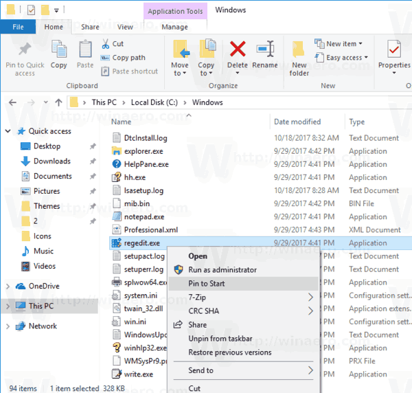 Windows 10에서 확인을 시작하는 핀 설정