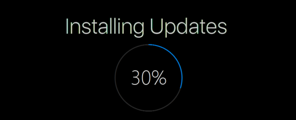 Installasjonsoppdateringsbanner for Windows 10