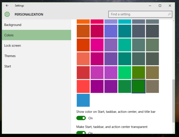 สีของแถบหัวเรื่องที่ใช้งาน Windows 10