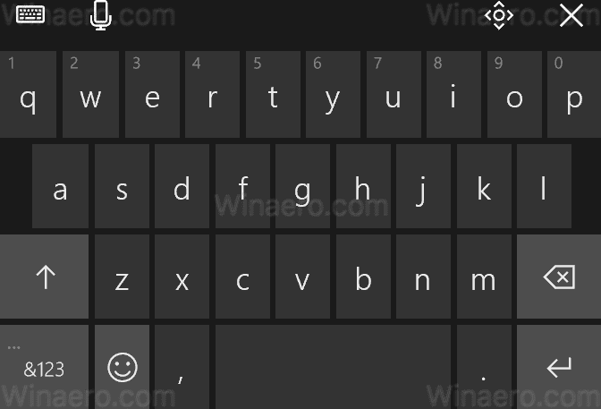 Tastiera touch con una mano Windows 10
