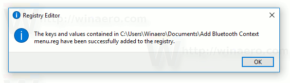 Windows 10 Bluetooth konteksta izvēlnes apvienošanas kniebiens 3