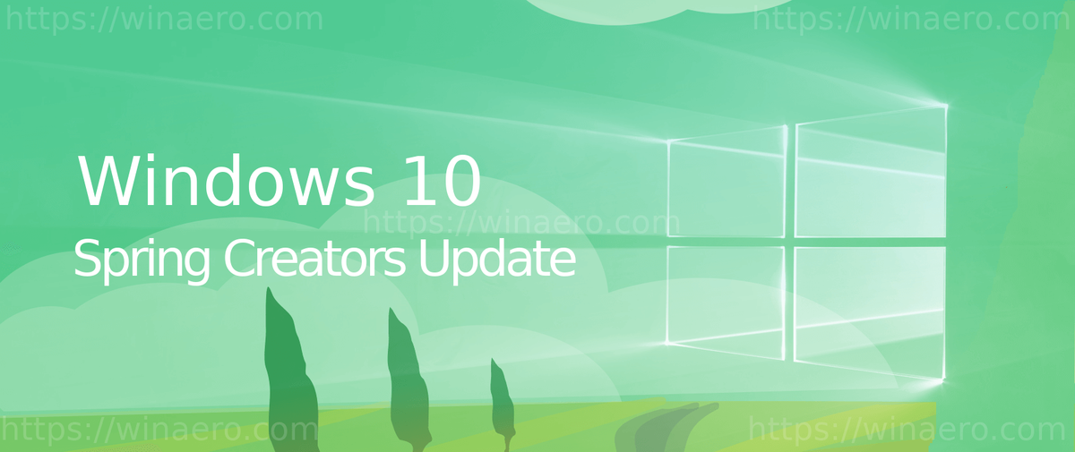 Banner de actualización de Windows 10 Spring Creators