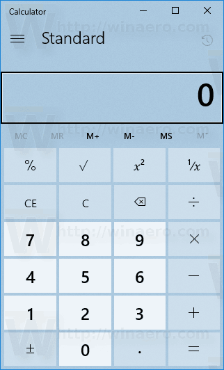 Calcolatrice di Windows 10