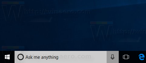 Cortana läbipaistmatu esilatern