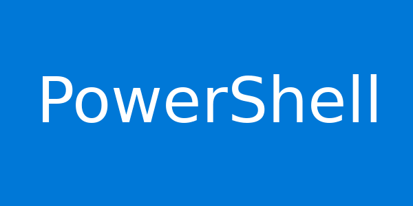 Baner z logo programu PowerShell
