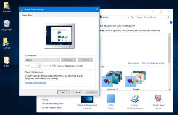 Windows-10-Bildschirmschoner-Personalisierung