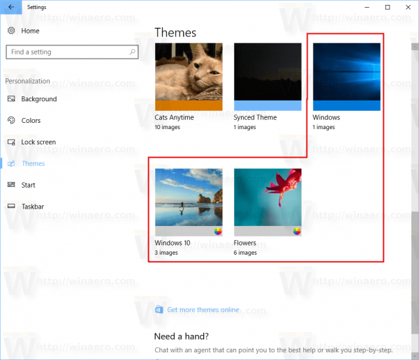 Dossier de thèmes à contraste élevé Windows 10