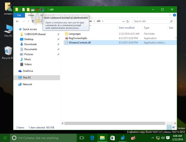 Amministratore di Windows 10 cmd aggiunto