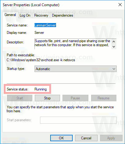 Windows 10 -palvelun tila