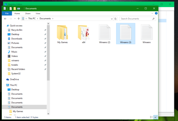 Windows 10 kopie-naam sjabloon dublicate na in actie