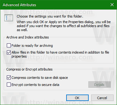 مجلد مضغوط بدون مجلدات فرعية Windows 10