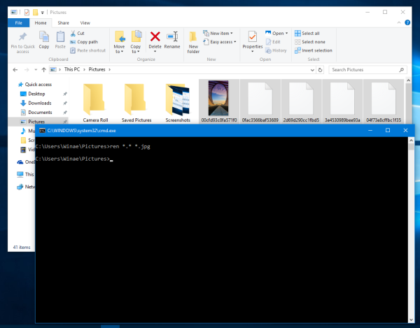 Windows 10 najde obrázky reflektorů