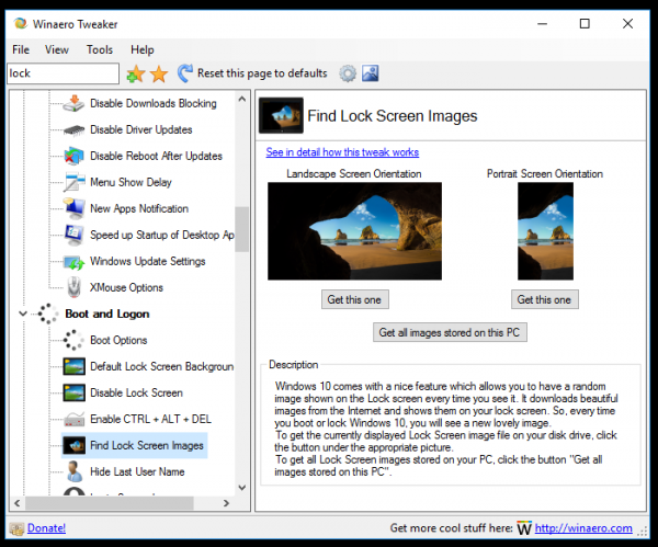 شاشات القفل الافتراضية لنظام التشغيل Windows 10